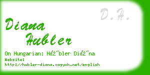 diana hubler business card